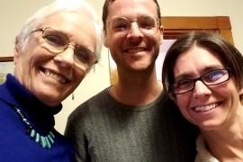 Patricia Deats Jehlen ’65, Ben Ewen-Campen ’06, and Stephanie Hirsch ’92